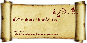 Énekes Urbána névjegykártya